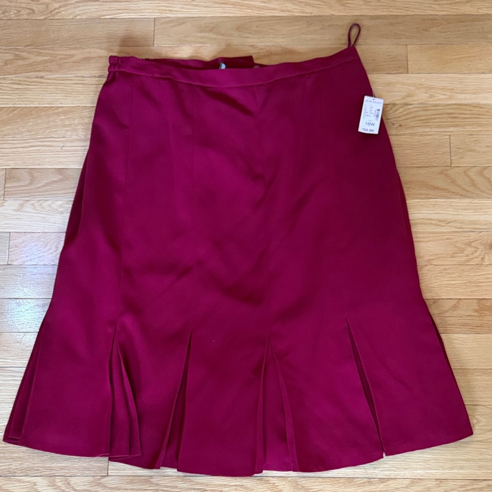 Dress Barn Rich Red Midi Skirt